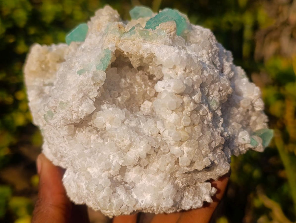 Natural Riemvasmaak Emerald Fluorite and Quartz Specimen x 1 From Riemvasmaak, South Africa