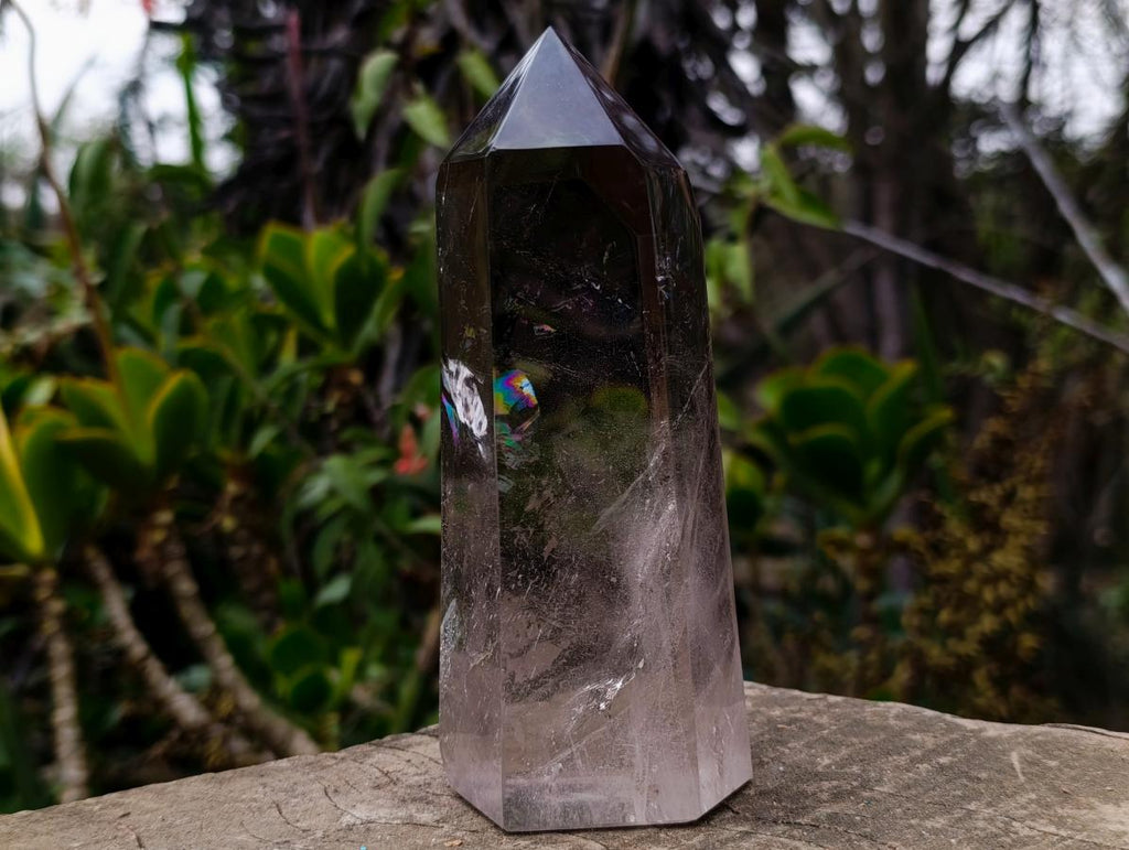 Polished Large Bright and Clear Smokey Quartz Display Crystal x 1 From Akansobe, Madagascar