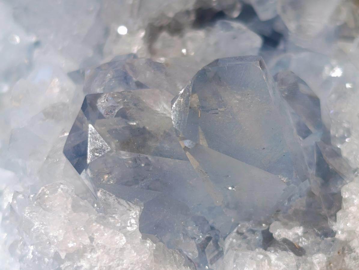 Natural Cabinet Size Blue Celestite Geode Specimen x 1 From Sakoany Madagascar
