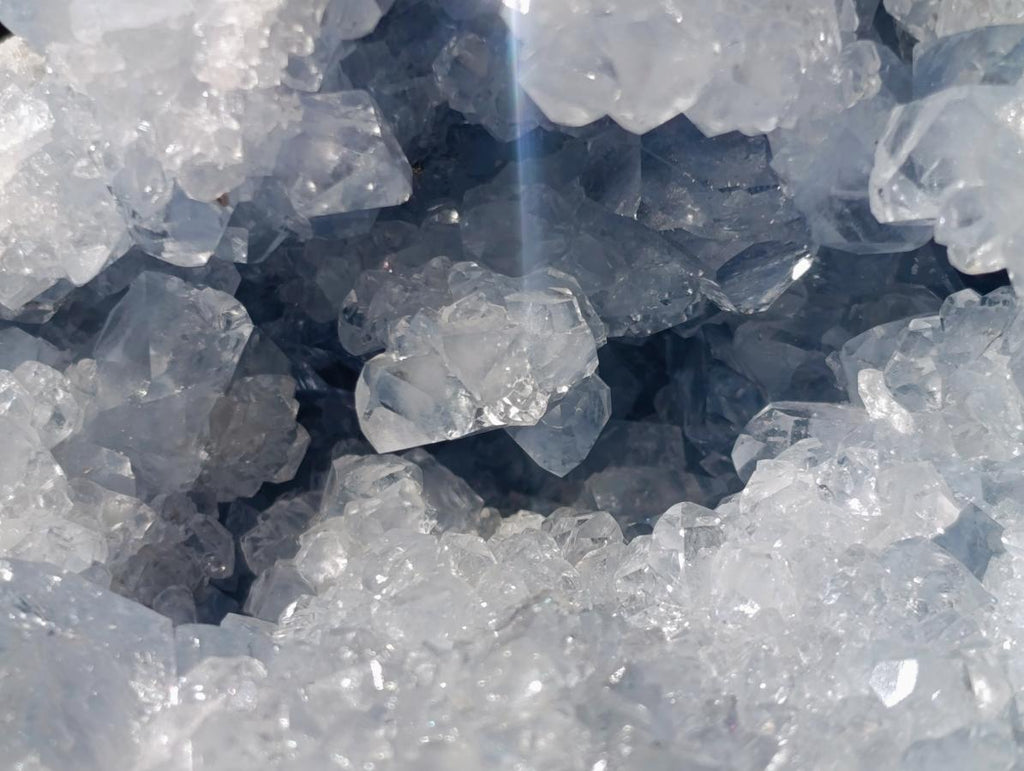 Natural Cabinet Size Blue Celestite Geode Specimen x 1 From Sakoany Madagascar