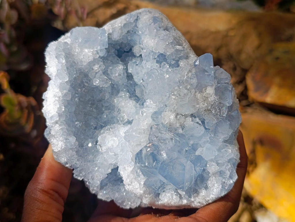 Natural Cabinet Size Blue Celestite Geode Specimen x 1 From Sakoany Madagascar