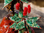 Hand Made Pair of Gemstone Twin Aloe Stone Art Trees x 1 From South Africa