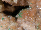 Natural Crystalline Smokey Quartz and Malachite in Dolomite Vug x 1 From Mindingi Mine, Congo