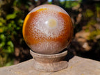 Polished Flower Carnelian Gemstone Sphere x 1 From Lemur Island, Madagascar