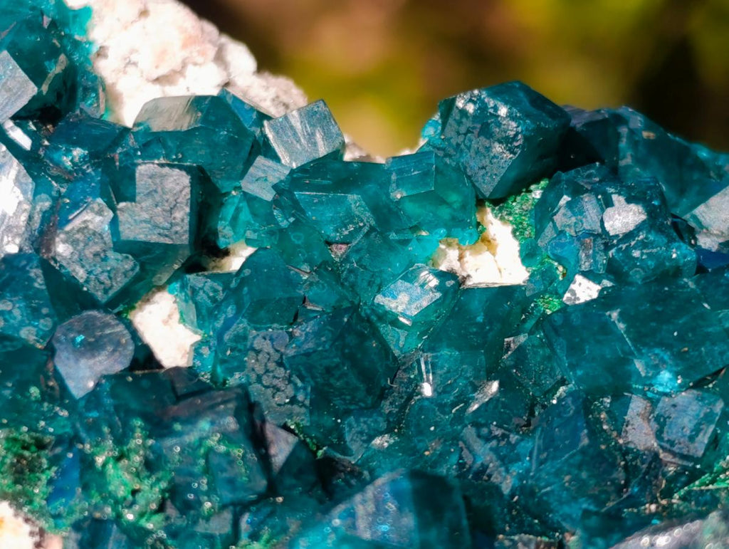 Natural Cabinet Size Dioptase Specimen on a Dolomite Matrix x 1 From Mashamba East, Congo