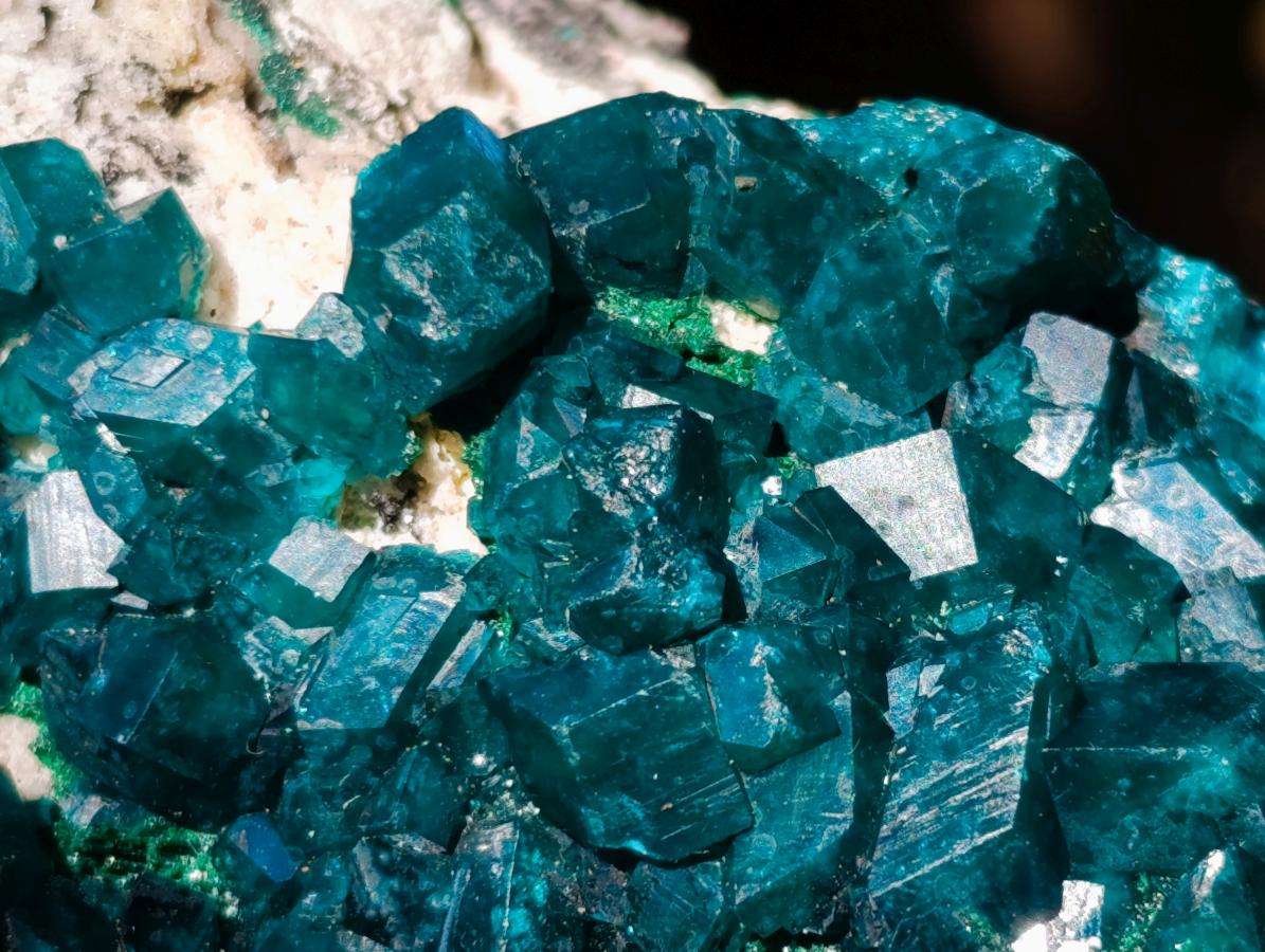 Natural Cabinet Size Dioptase Specimen on a Dolomite Matrix x 1 From Mashamba East, Congo