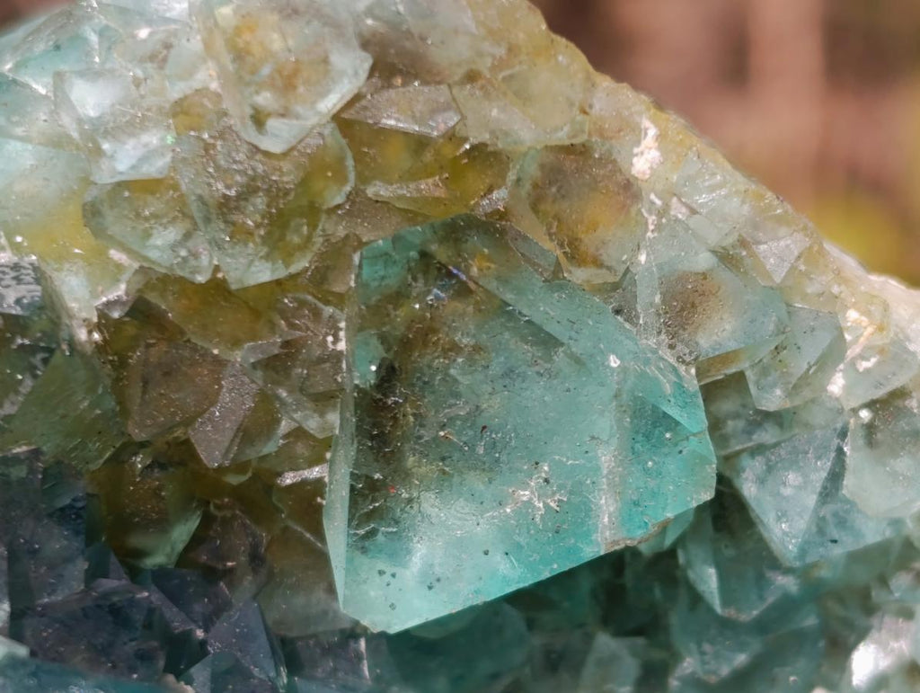 Natural Cabinet Size Riemvasmaak Bipyramidal Green Fluorite Specimen x 1 From Riemvasmaak, South Africa