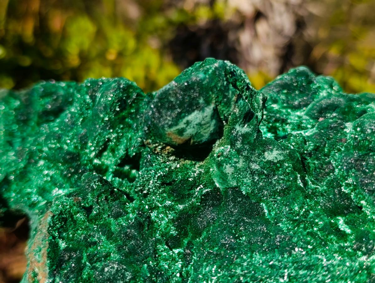 Natural XL Velvet Silky Malachite Specimen x 1 From Kasompe, Congo