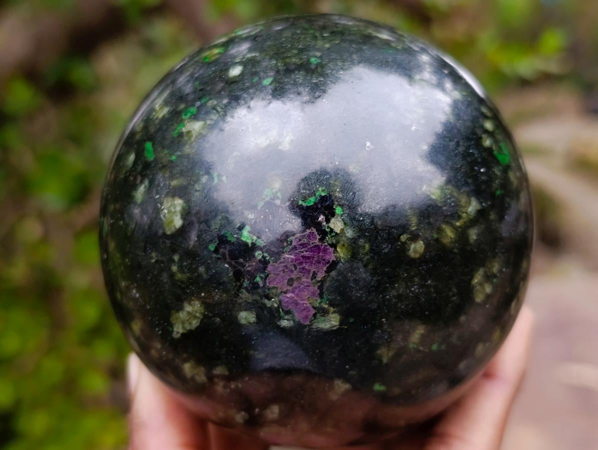 Polished Super Rare Pyroxene Phlogopite Sphere x 1 From Kimberly, South Africa