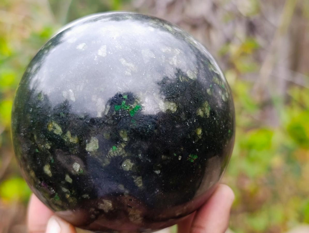 Polished Super Rare Pyroxene Phlogopite Sphere x 1 From Kimberly, South Africa