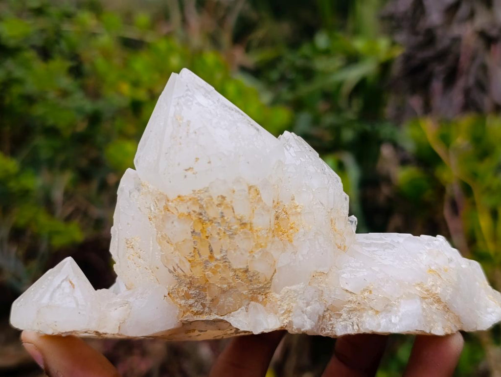 Natural Rare Etched Candle Quartz Cluster Specimen x 1 From Madagascar