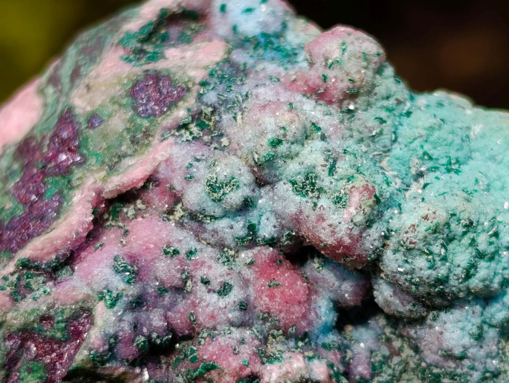 Natural Cuprite, Salrose and Chrysocolla Multi Mineral Specimen x 1 From Kakanda, Congo
