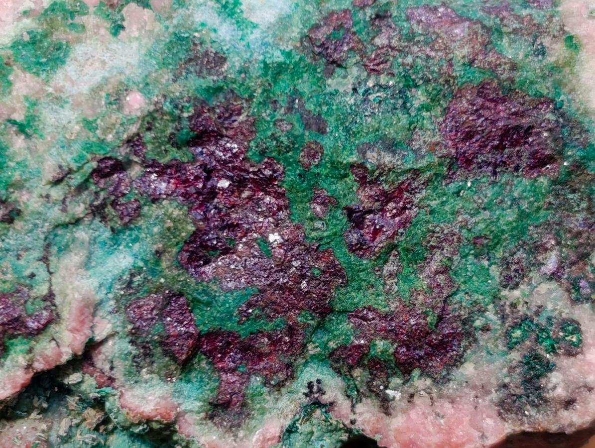 Natural Cuprite, Salrose and Chrysocolla Multi Mineral Specimen x 1 From Kakanda, Congo