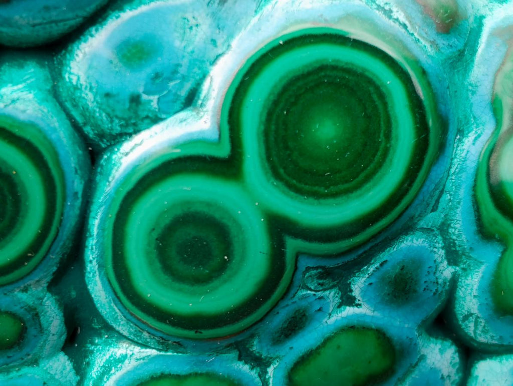 Polished "Eye" Ring Patterned Malacolla Free Form x 1 From Kulukuluku, Congo