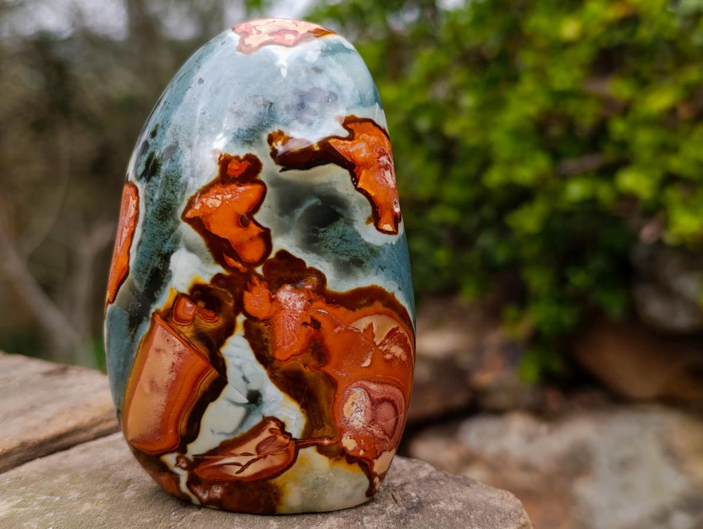 Polished Polychrome Jasper Standing Display Piece x 1 From Madagascar