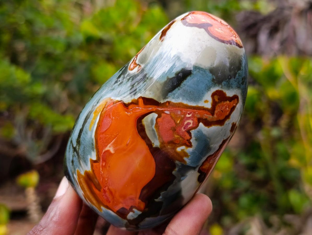 Polished Polychrome Jasper Standing Display Piece x 1 From Madagascar