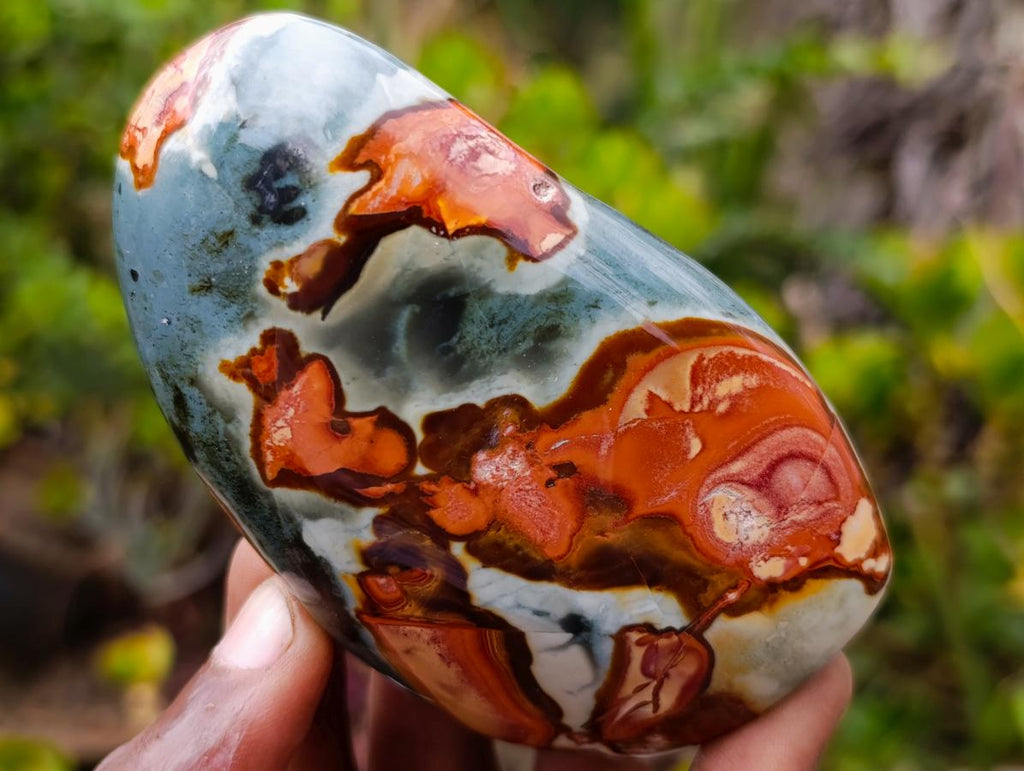 Polished Polychrome Jasper Standing Display Piece x 1 From Madagascar