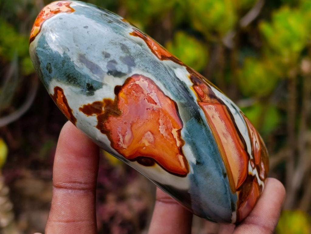 Polished Polychrome Jasper Standing Display Piece x 1 From Madagascar