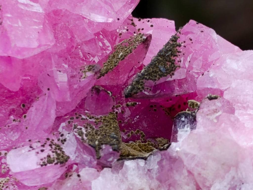 Natural Cabinet Size Super Rare Rhodocalcite with Kolwezite Specimen on a Dolomite Matrix x 1 From Mashamba West Mine, Congo