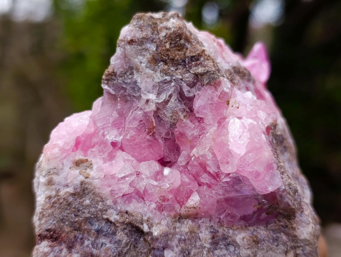 Natural Cabinet Size Super Rare Rhodocalcite with Kolwezite Specimen on a Dolomite Matrix x 1 From Mashamba West Mine, Congo