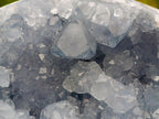 Polished and Natural Blue Celestite Geode Standing Display Piece x 1 From Sakoany Madagascar