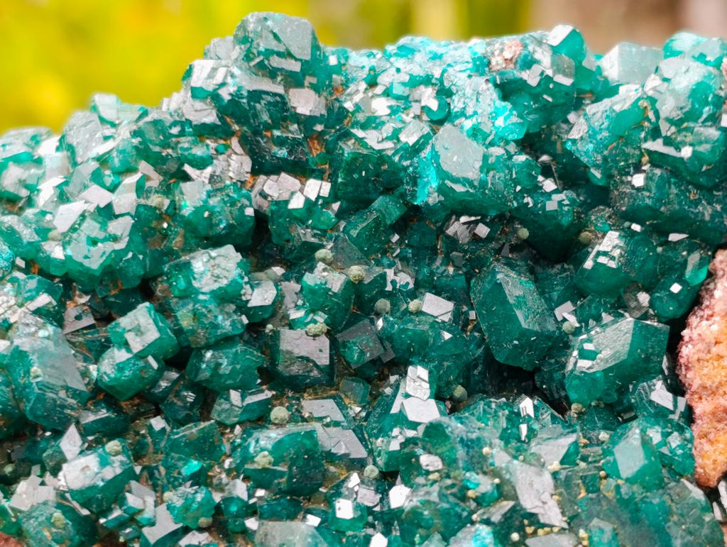 Natural Large Cabinet Size Dioptase Specimen on a Dolomite Matrix x 1 From Mashamba East, Congo