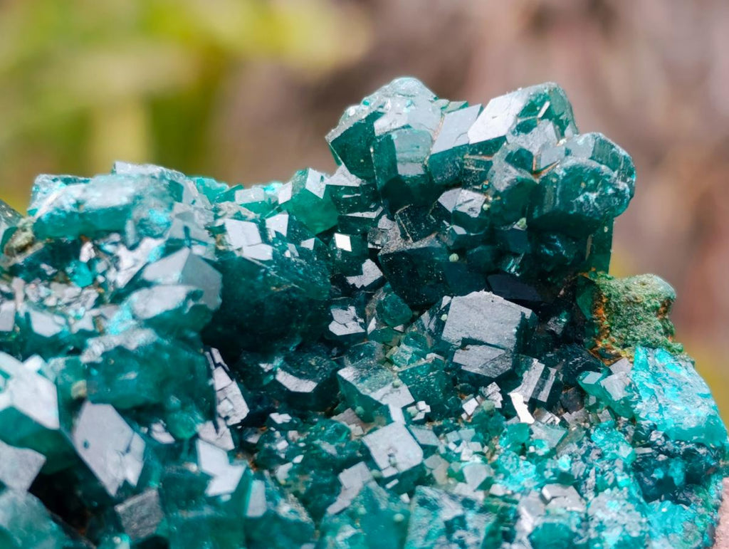 Natural Large Cabinet Size Dioptase Specimen on a Dolomite Matrix x 1 From Mashamba East, Congo