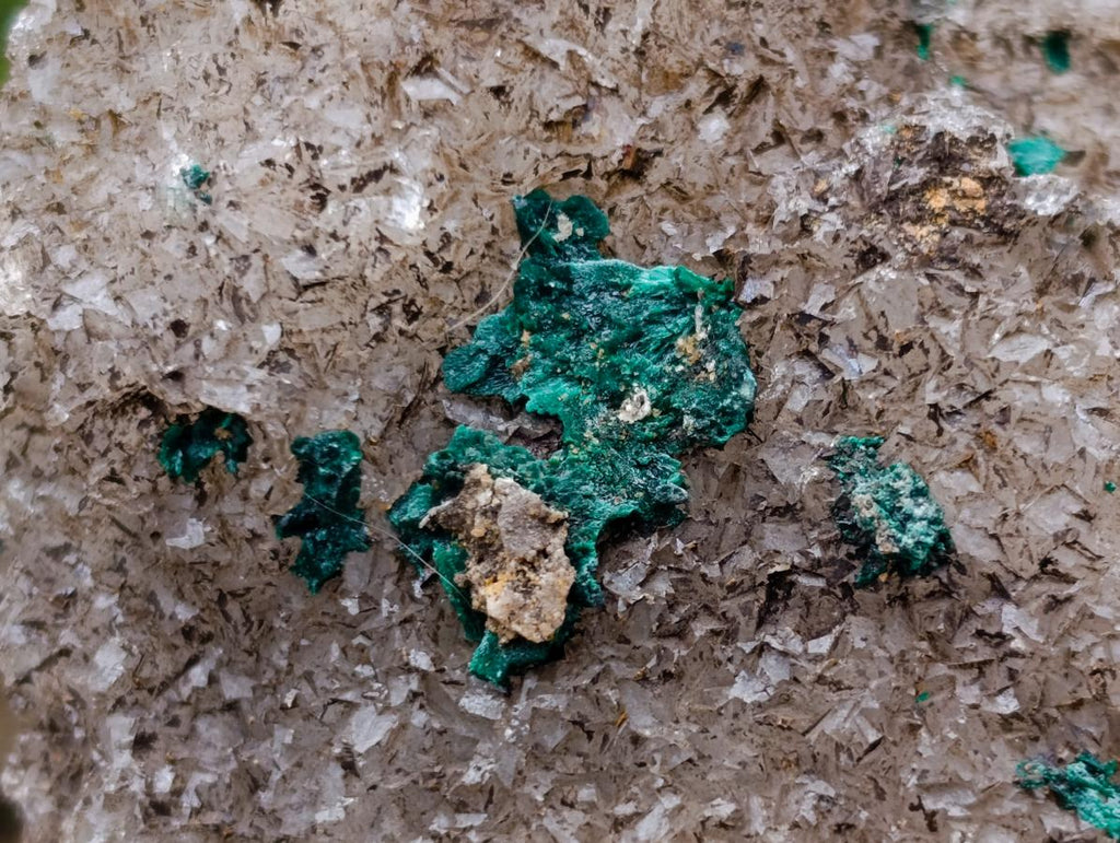 Natural Cabinet Size Ball Malachite Specimen on Smokey Quartz x 1 From Mindingi Mine, Congo