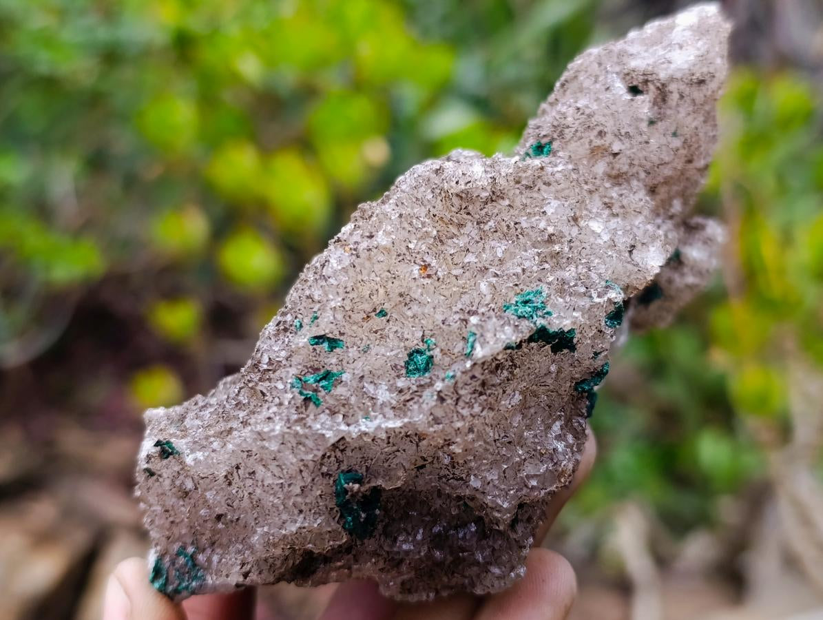 Natural Cabinet Size Ball Malachite Specimen on Smokey Quartz x 1 From Mindingi Mine, Congo