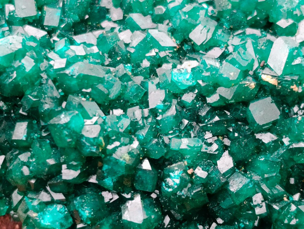 Natural Cabinet Size Dioptase Specimen on a Dolomite Matrix x 1 From Mashamba East, Congo