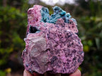 Natural Drusy Coated Chrysocolla and Salrose on Dolomite x 1 From Kakanda, Congo
