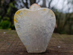 Hand Made Banded Agate Clear Winged Angel Sculpture x 1 From Moralambo, Madagascar