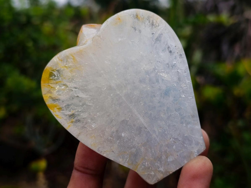 Hand Made Banded Agate Clear Winged Angel Sculpture x 1 From Moralambo, Madagascar