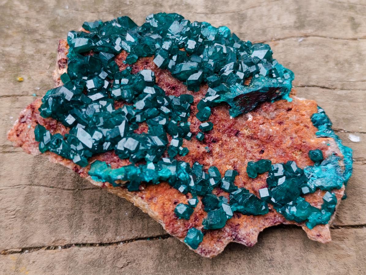 Natural Cabinet Size Dioptase Specimen on a Dolomite Matrix x 1 From Mashamba East Mine, Congo
