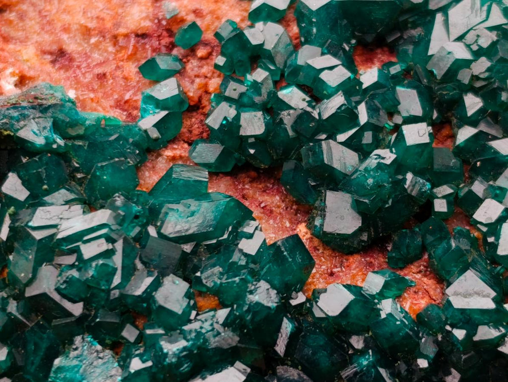 Natural Cabinet Size Dioptase Specimen on a Dolomite Matrix x 1 From Mashamba East Mine, Congo