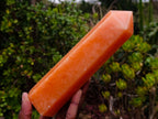 Polished Orange Twist Calcite Display Crystal x 1 From Madagascar