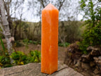 Polished Orange Twist Calcite Display Crystal x 1 From Madagascar