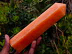 Polished Orange Twist Calcite Display Crystal x 1 From Madagascar