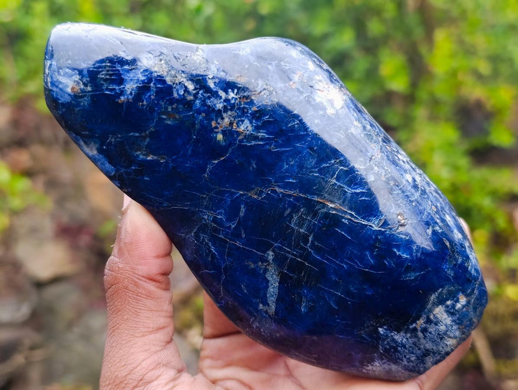 Polished Super Rare Deep Blue Dumortierite Standing Display Piece x 1 From Madagascar