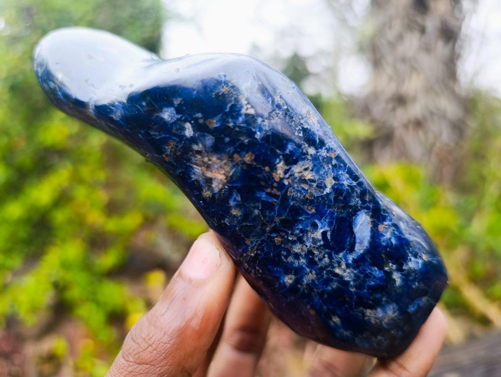 Polished Super Rare Deep Blue Dumortierite Standing Display Piece x 1 From Madagascar