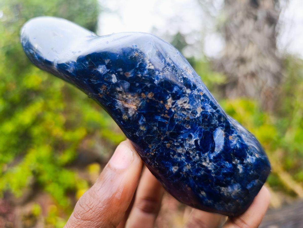 Polished Super Rare Deep Blue Dumortierite Standing Display Piece x 1 From Madagascar
