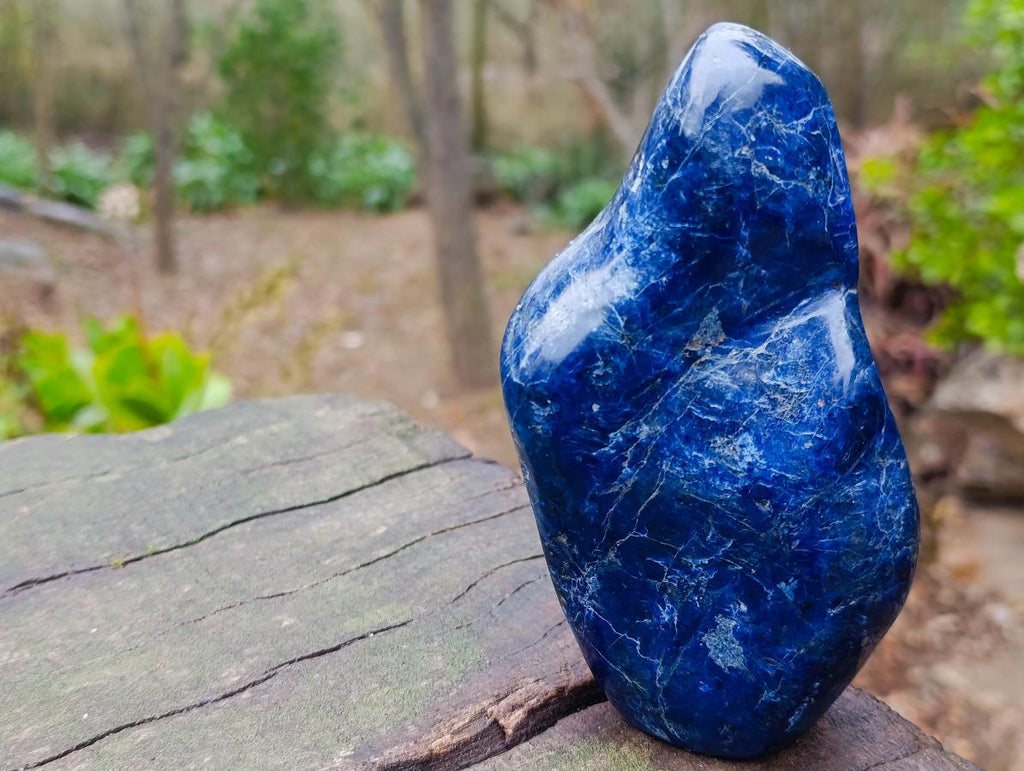 Polished Super Rare Deep Blue Dumortierite Standing Display Piece x 1 From Madagascar
