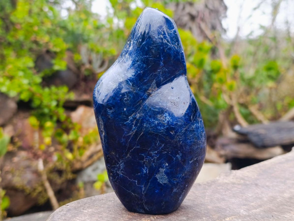 Polished Super Rare Deep Blue Dumortierite Standing Display Piece x 1 From Madagascar