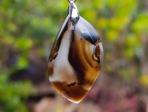 Hand Made Dendritic Agate Necklaces in White Protective Case - Sold Per Piece - From Marolambo, Madagascar