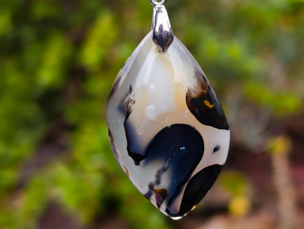 Hand Made Dendritic Agate Necklaces in White Protective Case - Sold Per Piece - From Marolambo, Madagascar