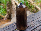 Polished Dark Smokey Quartz Crystal with Hollow Vesicle Chamber x 1 From Madagascar