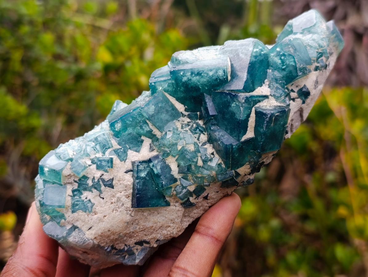 Natural Cubic Green Fluorite Specimen x 1 From Mandrosonoro, Madagascar