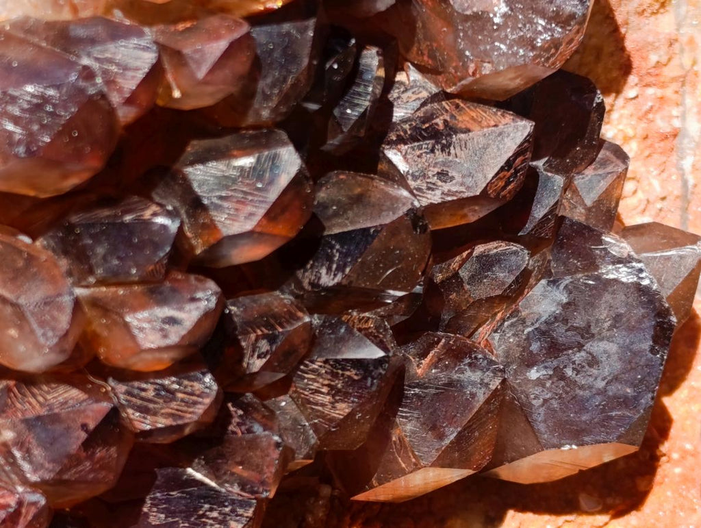 Natural XL Cascading Smokey Amethyst Window Quartz Cluster x 1 From New Schwaben, Namibia