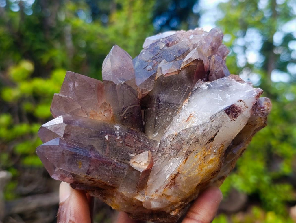 Natural Black Phantom Hematoid Quartz Cluster x 1 From Orange River, South Africa