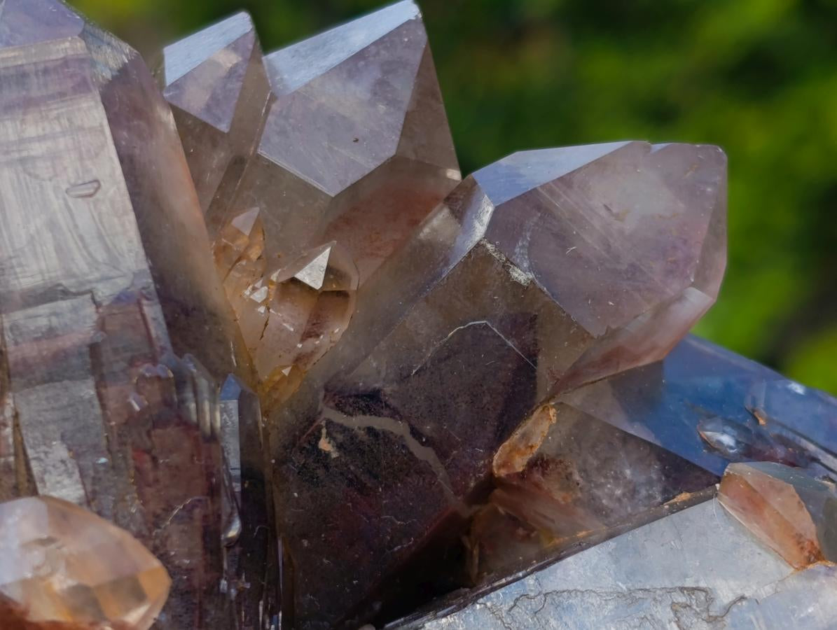 Natural Black Phantom Hematoid Quartz Cluster x 1 From Orange River, South Africa